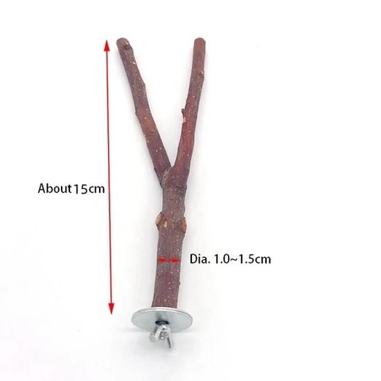 Pet Standing Stick Wild Grape Wood Pole Parrot Cockatiel Parakeet Station Board Bite Claw Grinding Toy Bird Cage Accessories