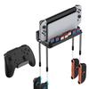 Wall Mount with Game Card Slots and 4 Joy-Con Hanger Console Holder Stand Storage Organizer for Switch/OLED