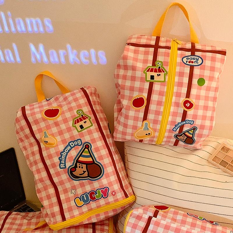 Cartoon Clothing Storage Bag Waterproof Storage Travel Handbag Portable Pouch Organizer Underwear Storage Bag Seasonal Storage