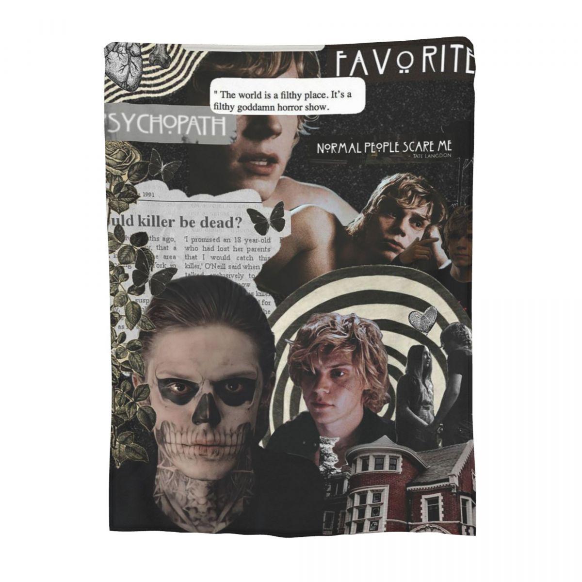 

Evan Peters Pattern Blankets Flannel Sofa Throw Blanket Breathable for Home Bedroom Outdoor Throws Bedspread Quilt 30x40in