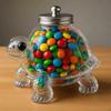 Pet Snack Jar, Cute Turtle Shape Glass Sealed Food Storage, Food Storage Container Snack Container With Lid For Kitchen