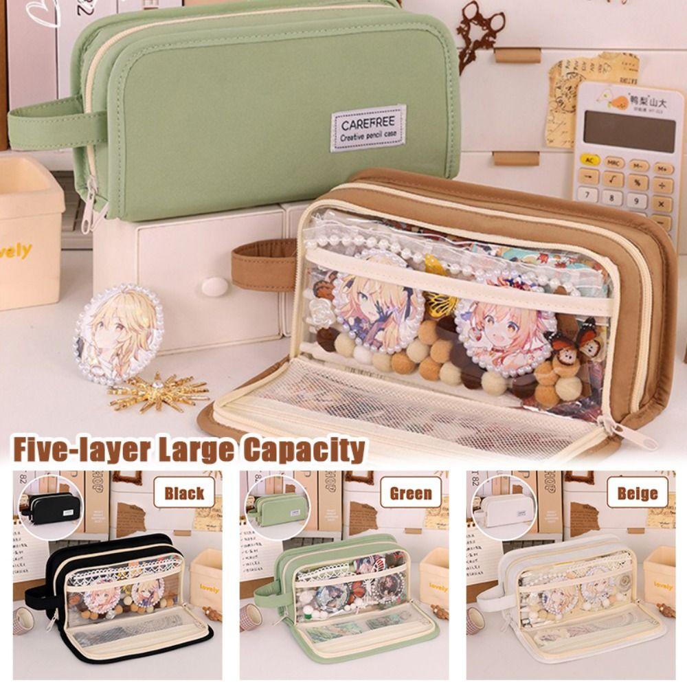 Portable Pencil Case Five-layer Stationery Bag New Stationery Organizer Student