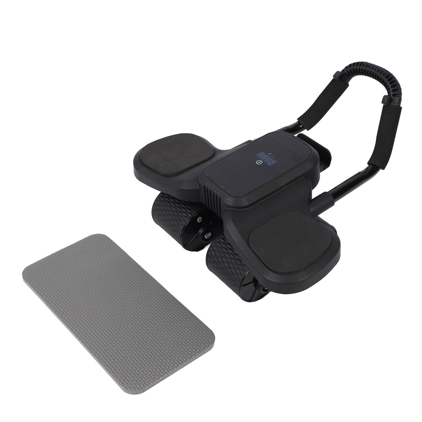 

Ролик для пресса с автоматическим отскоком, 4 колеса, ролик для упражнений на пресс с большой панелью дисплея для