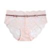 Lady Summer Flimsy Sexy Lace Leopard Print Collision Color Ribbon Bow In Waist Triangle Briefs