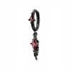1Pc Gothic Black Feather Drop Earrings for Men Women Punk Red Zircon Geometric Personality Ear Buckle Earrings Y1K Jewelry Gifts