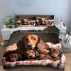 Cozy Puppy Set for Relaxation Moments Exquisite three-piece bedding set gift for kids and adults