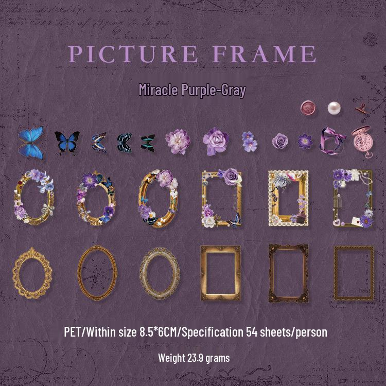 Yuxian Набор наклеек «Потерянные цветущие цветы»: Коллаж для DIY-журнала с 4 дизайнами