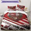 3-teiliges Bettbezug-Set (1 * Bettbezug + 2 * Kissenbezug, ohne Kern), Liverpool Football Club Druck Weiches Ganzjahres-Bettwäscheset, Heimschlafzimmer-Dekoration Geschenk