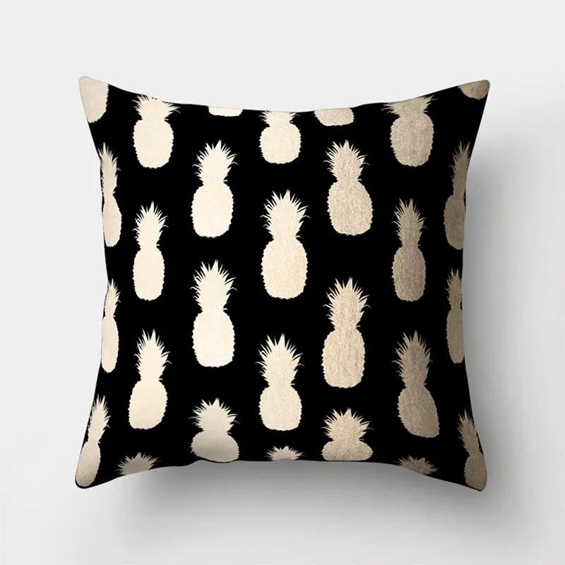 Cover Cushions 45*45cm Polyester Throw Pillow Case Yellow Pineapple Decorative Pillowcase Pillow Cover Kussensloop