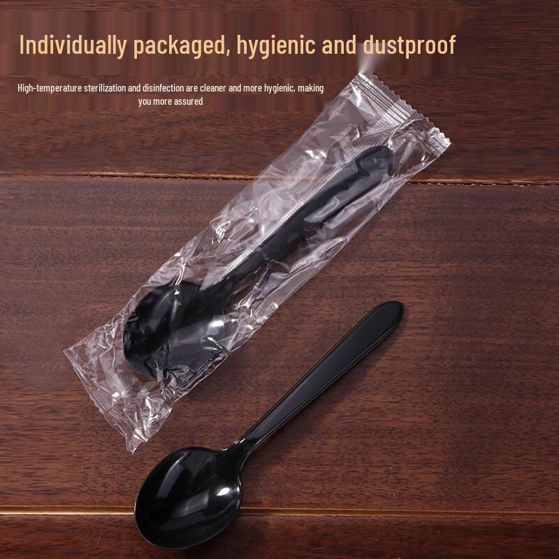 ZISIZ Disposable Plastic Ice Jelly Spoon
