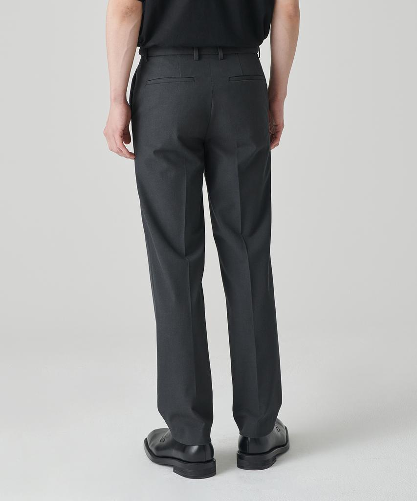 MUSINSA STANDARD Straight Hidden Banding Slacks [Gray]