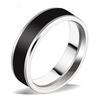 Men Women Black Band Ring Titanium Stainless Steel Fashion Jewelry Lover Gift