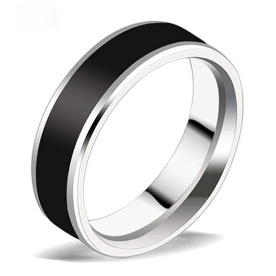 Men Women Black Band Ring Titanium Stainless Steel Fashion Jewelry Lover Gift