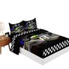 Four-Piece Mattress Racing Game Construction Car 3D Digital Printing Set Mattress Protective Cover