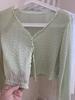 Women's Summer Lace-Trim V-Neck Ice Silk Cardigan - Airy, Loose, Long Sleeve Sun Protection Top