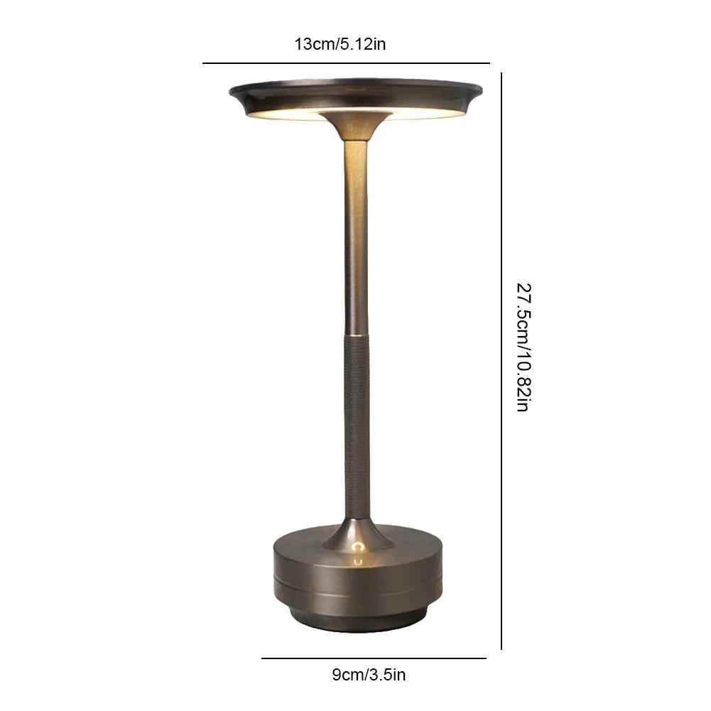 Modern Touch Sensor LED Table Lamp 60-249 Lumens Rechargeable Desk Lamp 3Colors Adjustable Creative Home Bar Decor Ambient Light