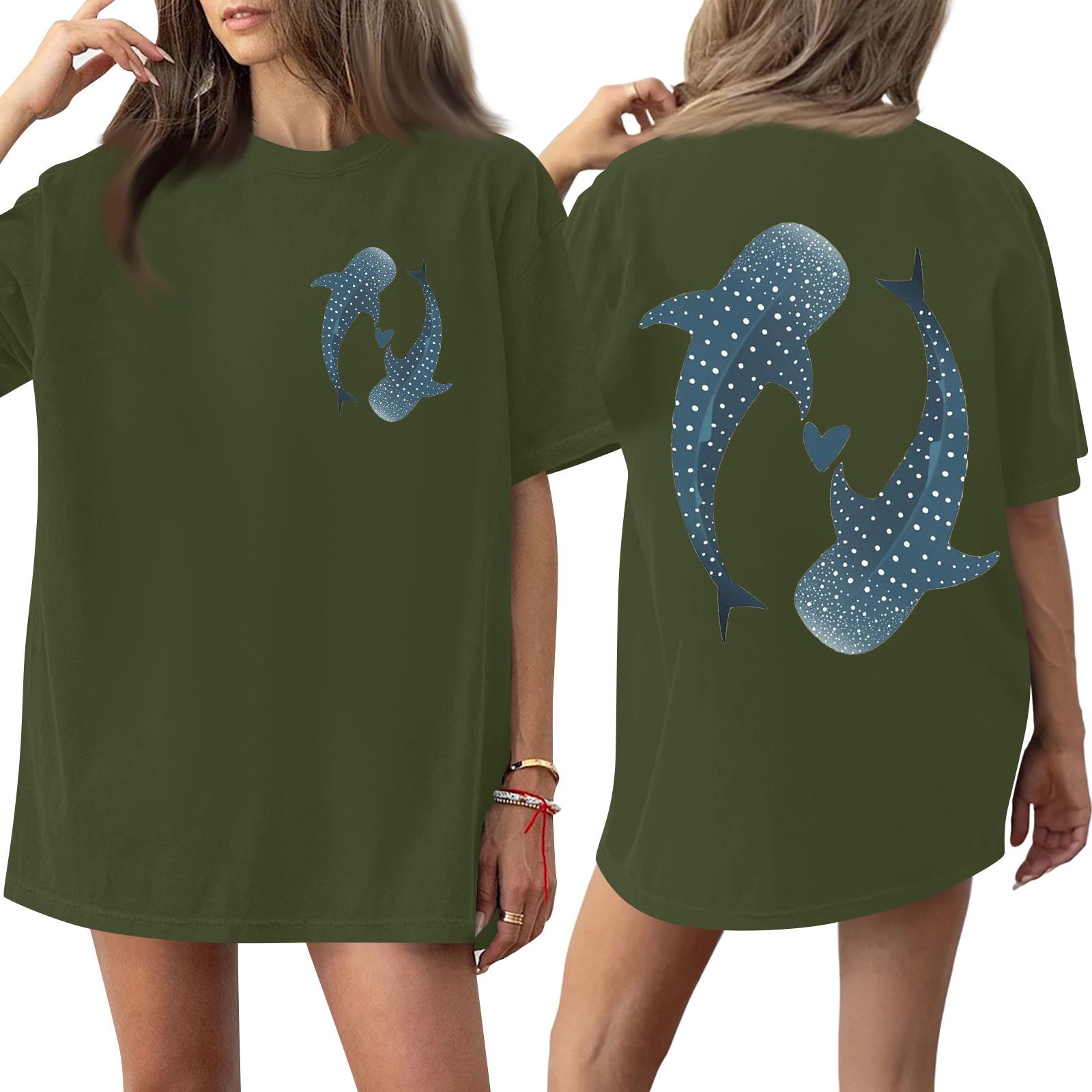 

Женская футболка с круглым вырезом и короткими рукавами с принтом L