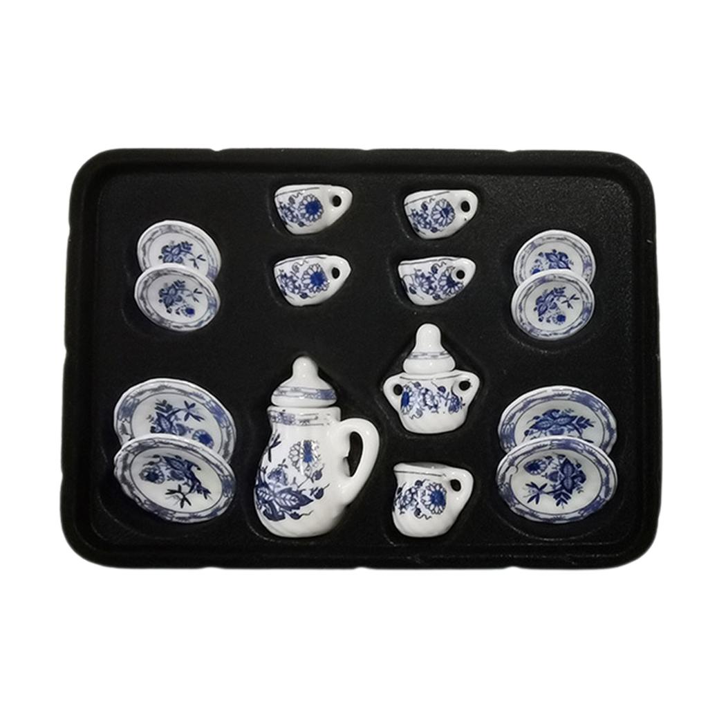 Haus Tee Teekanne Untertasse Set Rollenspiel für Kinder Rolle Geschirr Modell Spielzeug 1:12 Maßstab Küchengerät Haus Tee Spiel