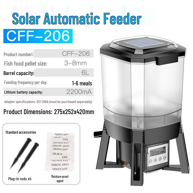 Smart Solar Automatic Fish Feeder for Indoor/Outdoor Koi Ponds