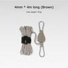 4mm 4m Rope Stopper Tightener Reflective Nylon Pulley Tensioner with Carabiner Awning Wind Rope Tensioner Adjustable for Camping