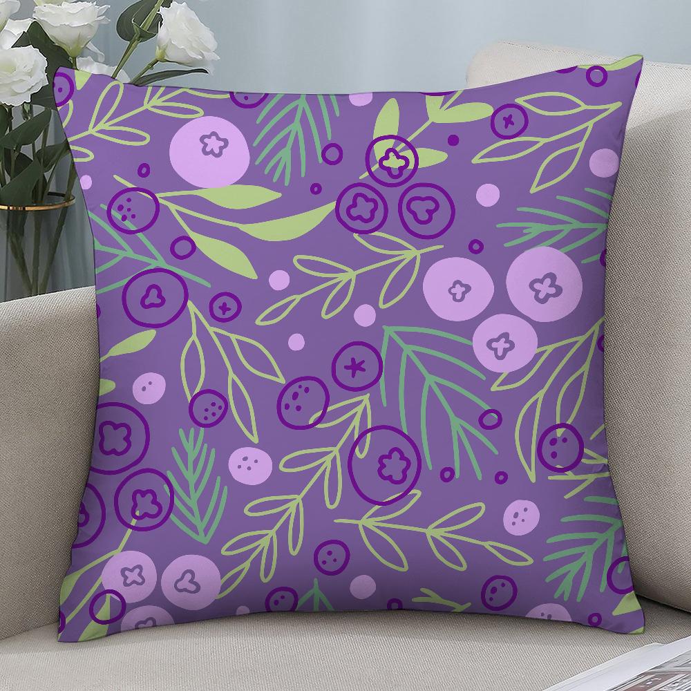 Colorful Cartoon Berries Pillow Case Short Plush Pillow Covers Sofa Decorative Gift Home Double-sided Printing Cushion Cover