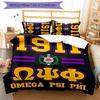 3pcs Omega Psi Phi logo1 pattern bedding set duvet cover set includes duvet cover &pillowcases, perfect all season bedroom decoration & gift