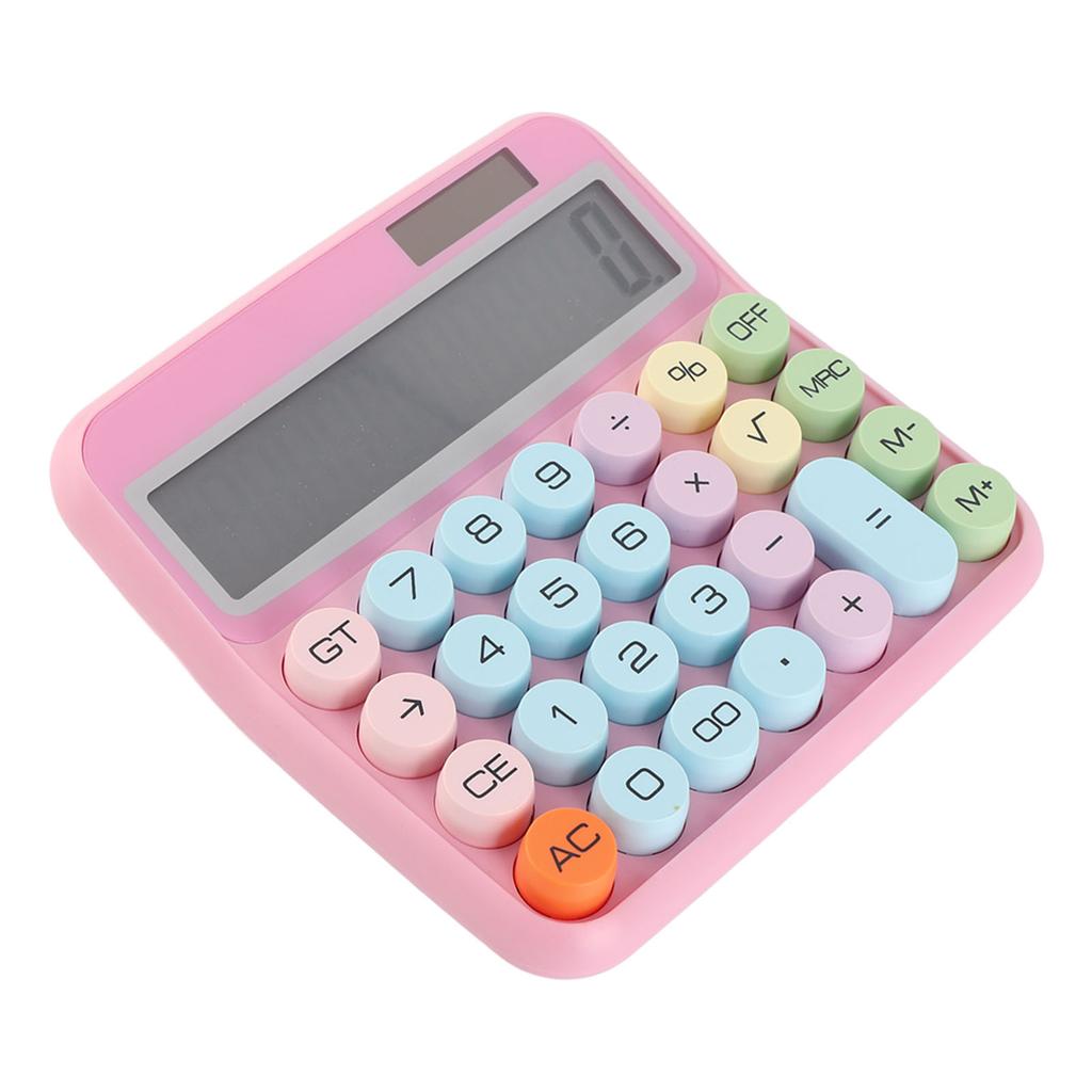 12 Digit Colorful Calculator Mechanical Keyboard Calculator Electronic Desktop Calculator for Home School