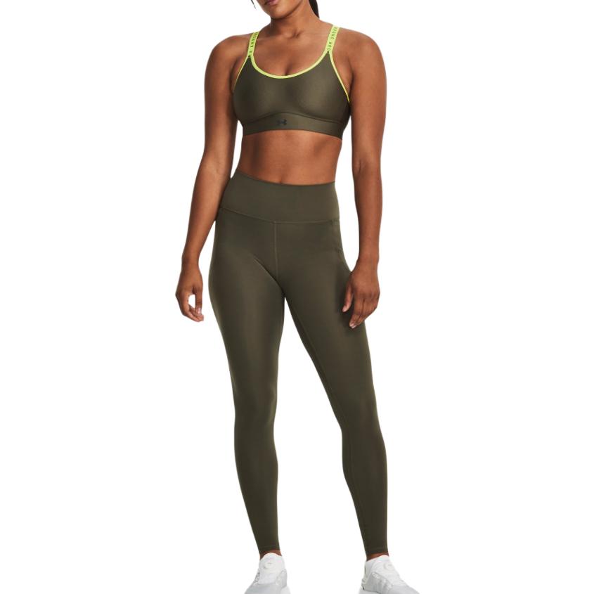 Under Armour High-Waist Slim-Fit Sports Leggings Women Bottoms Green 1382522-390