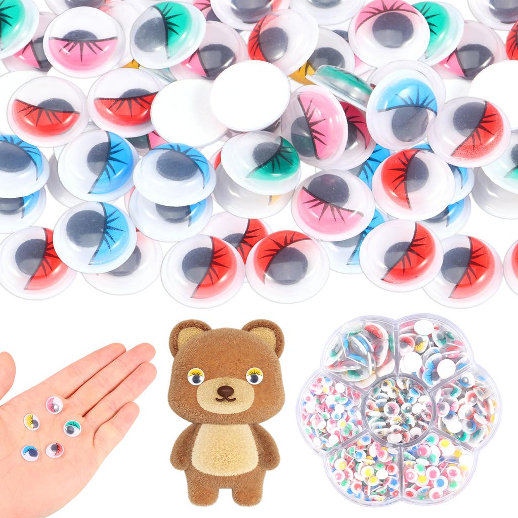 700/600Pcs Plastic Self-adhesive Wiggle Eyes for DIY Scrapbooking Decor Crafts Projects DIY Dolls Accessories Eyes Handmade Toys