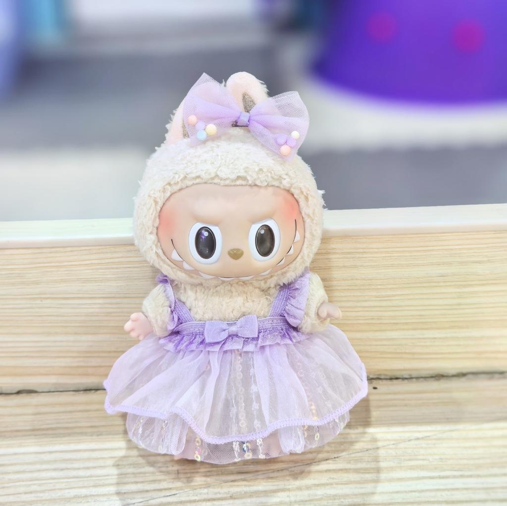 17CM Pendant Doll Baby Clothes First, Second and Third Generation Blind Box Dress Set Accessories