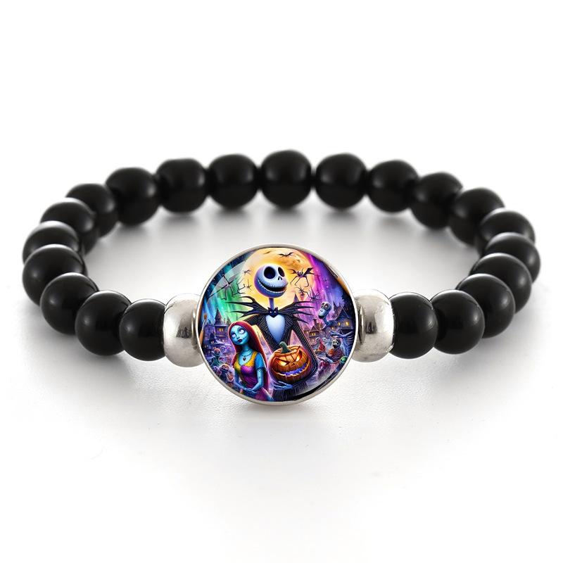 New Christmas Night Anime Snap Bracelet - Elastic Beaded Hand Jewelry