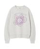 Wacky Willy [25Fw] Women'S Big Lily Graphic Sweatshirt Light Gray