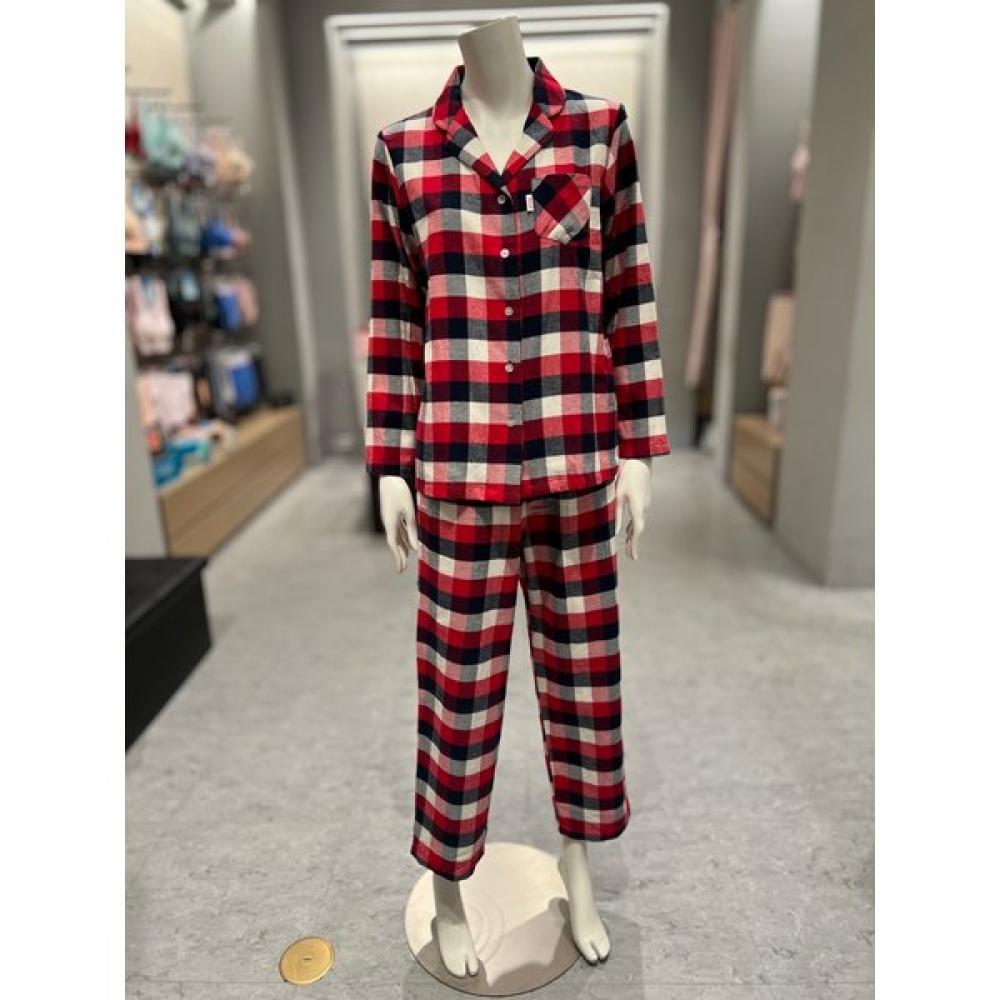 Triumph 100  Cotton London Check Pajama Set Red  Tdmpj812tdwpj812rd 