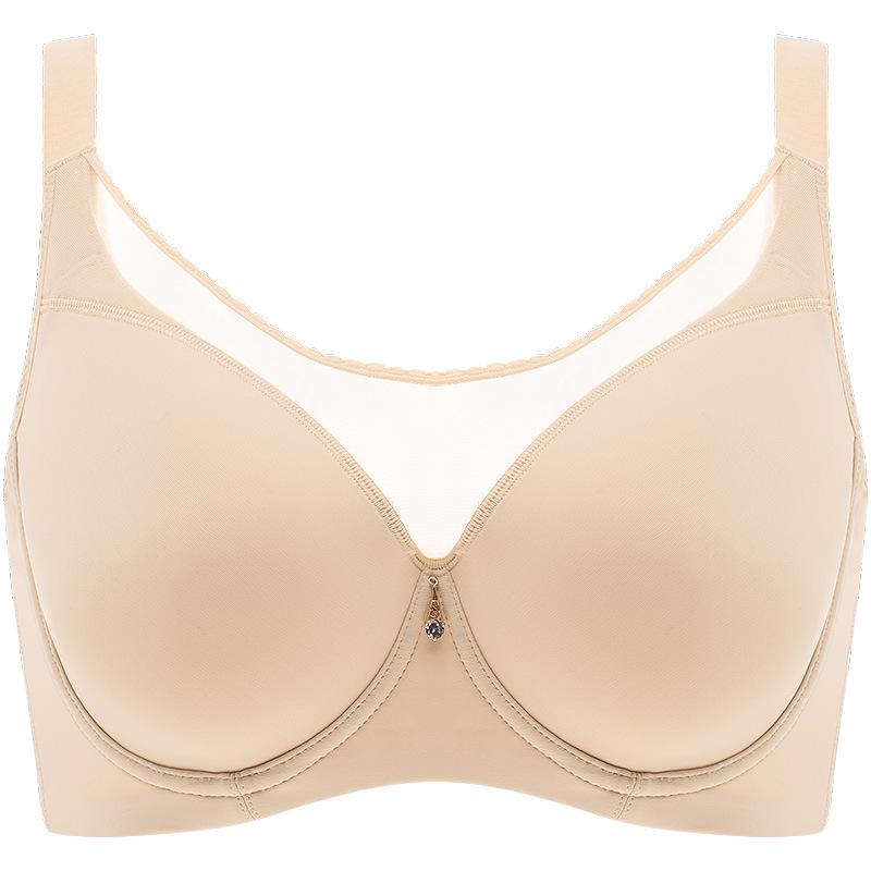 

Large size seamless underwear women s tube top type thin chest large chest small gathering top support sub-breast bra G cover 42/95I