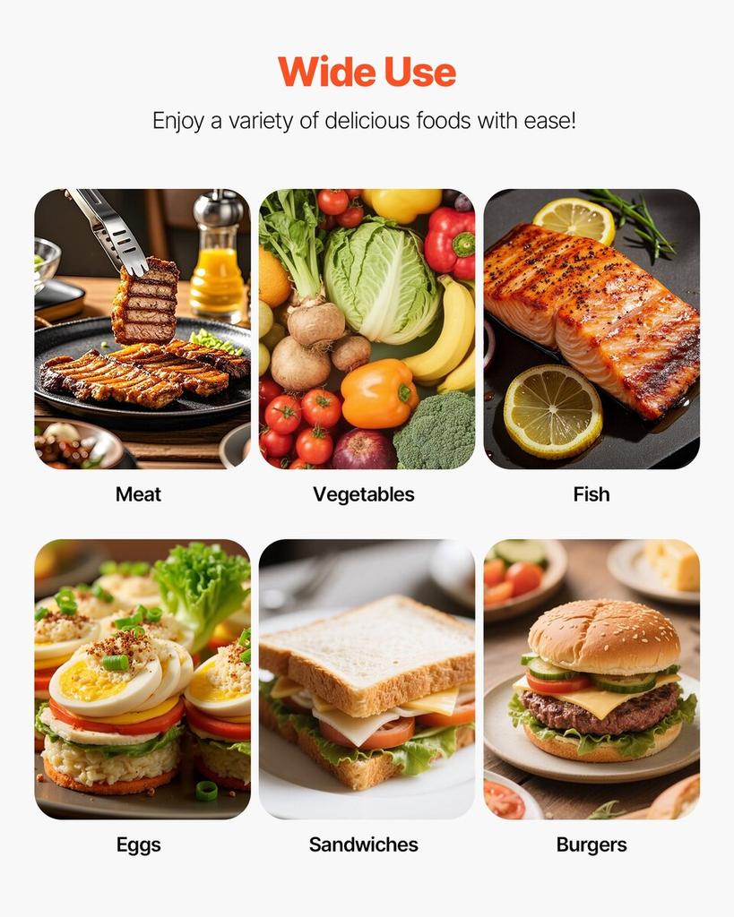 Commercial Panini Press Grill Sandwich Maker Griddle Plate 22x23 cm