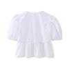 2024 Spring Women's Street Fashion Lace-up Puff Sleeve Top