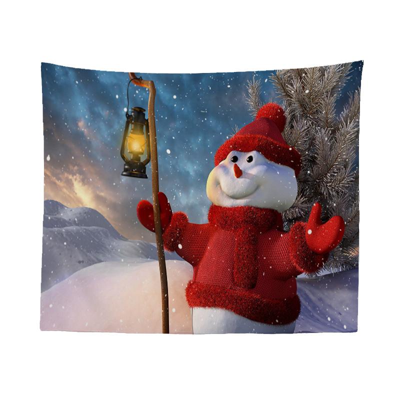 Amazon Amazon Hanging Cloth Christmas Series Snowman Hot Selling Home Decoration Tapestry Wall Hanging