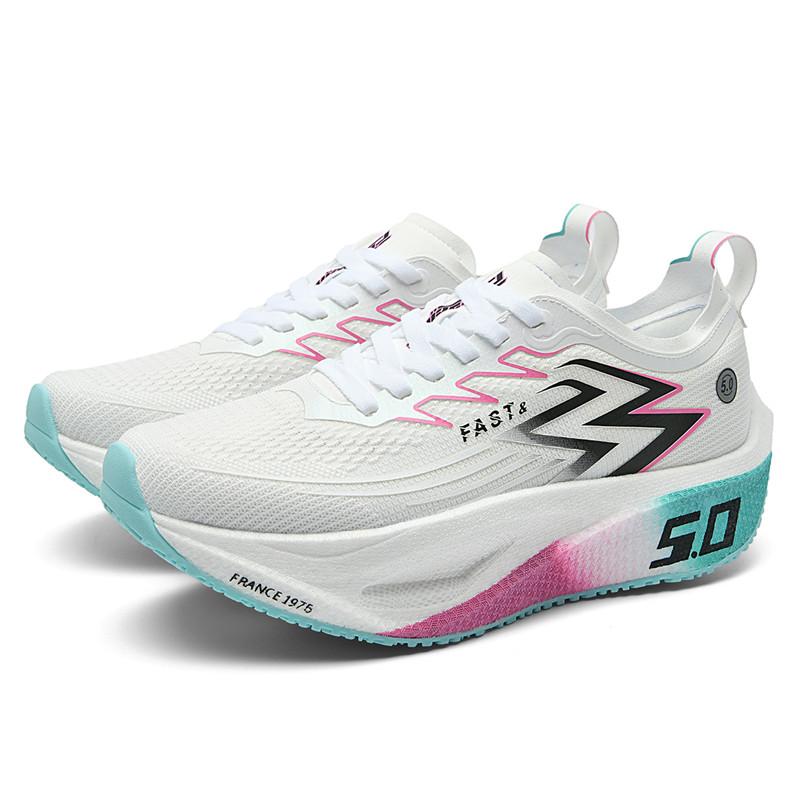 

2025 New Marathon Running Shoes Professional Elastic Anti Slip Sports Shoes Summer Outdoor Soft and Comfortable Walking Shoes 36 вишневый розовый