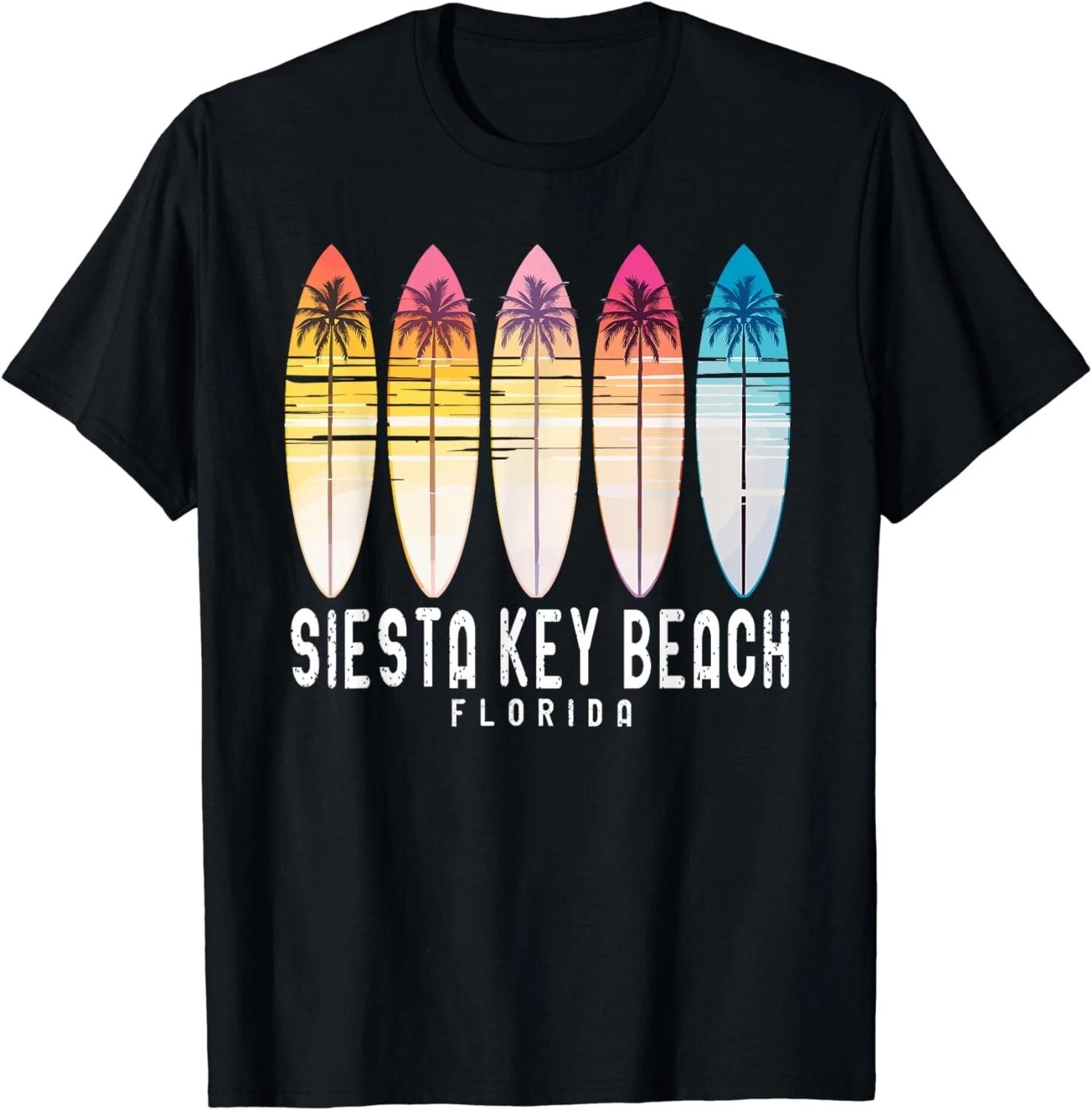 Retro Siesta Key Beach Florida Surfer Surfing Gift Unisex T-Shirt S