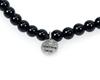 Howthere Gemstone Bracelet Minimalist - Silver Pipe And Black Stone
