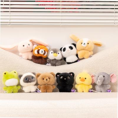 Cute Animal Plush Pendant Doll Rabbit Elephant Panda Bear Stuffed Cartoon Plush Dog Cat Animal Plush Toy Keychain Gift