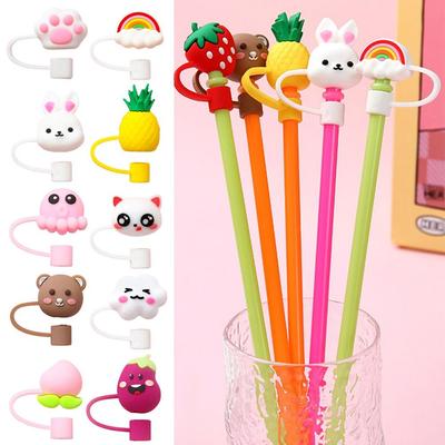 Cup Accessories Drinking Dust Cap Airtight Plugs Tips Cover Creative Silicone Straw Plug  Outdoor