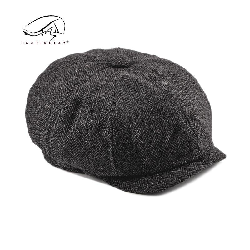Men's & Women's Retro Plaid Octagonal Cap - British Style Duckbill Beret for Spring & Autumn