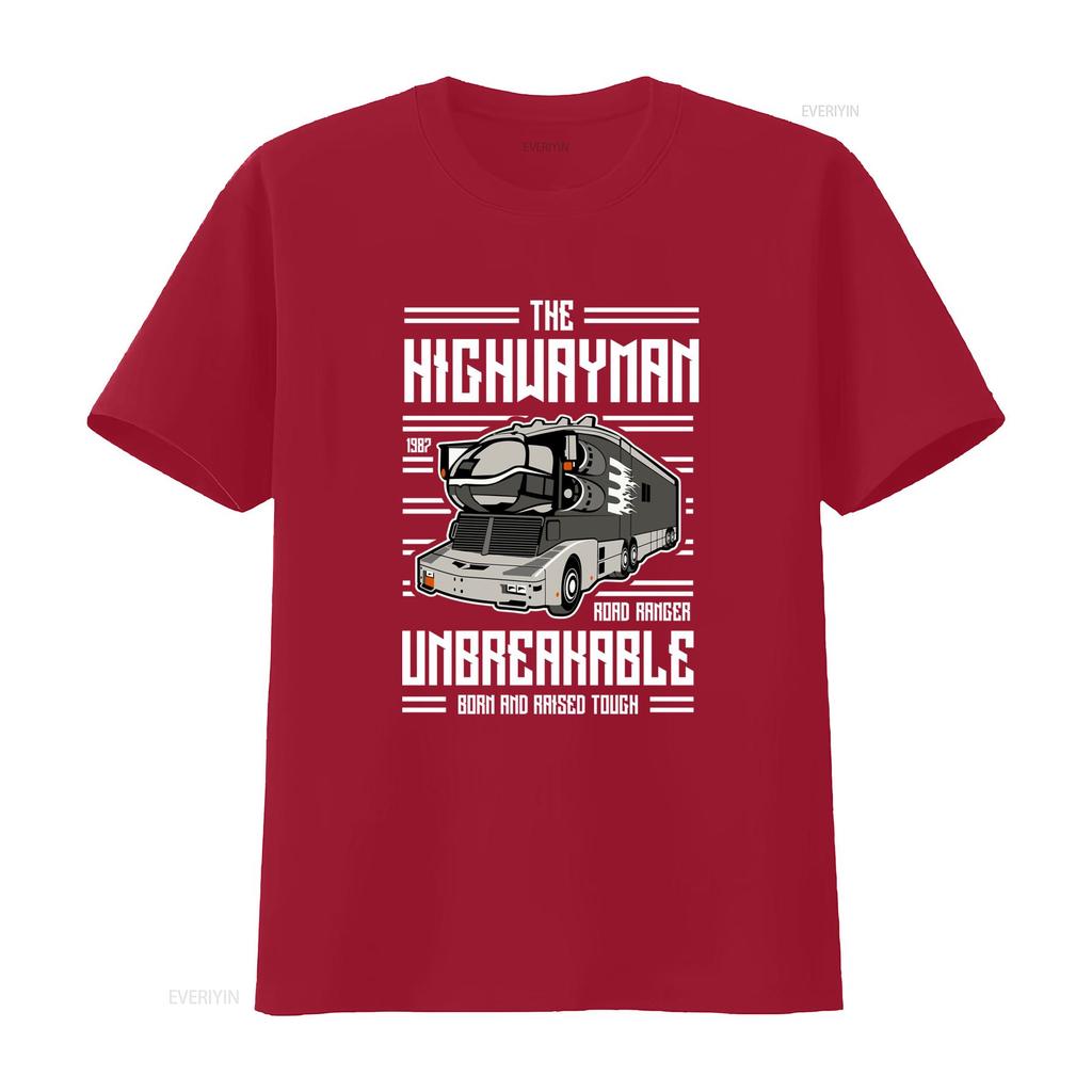 Mens T Shirt The Highwayman Unbreakable Horror Tribute Road Ranger 1982 Design vintage Washed Stretched homme designer clothes