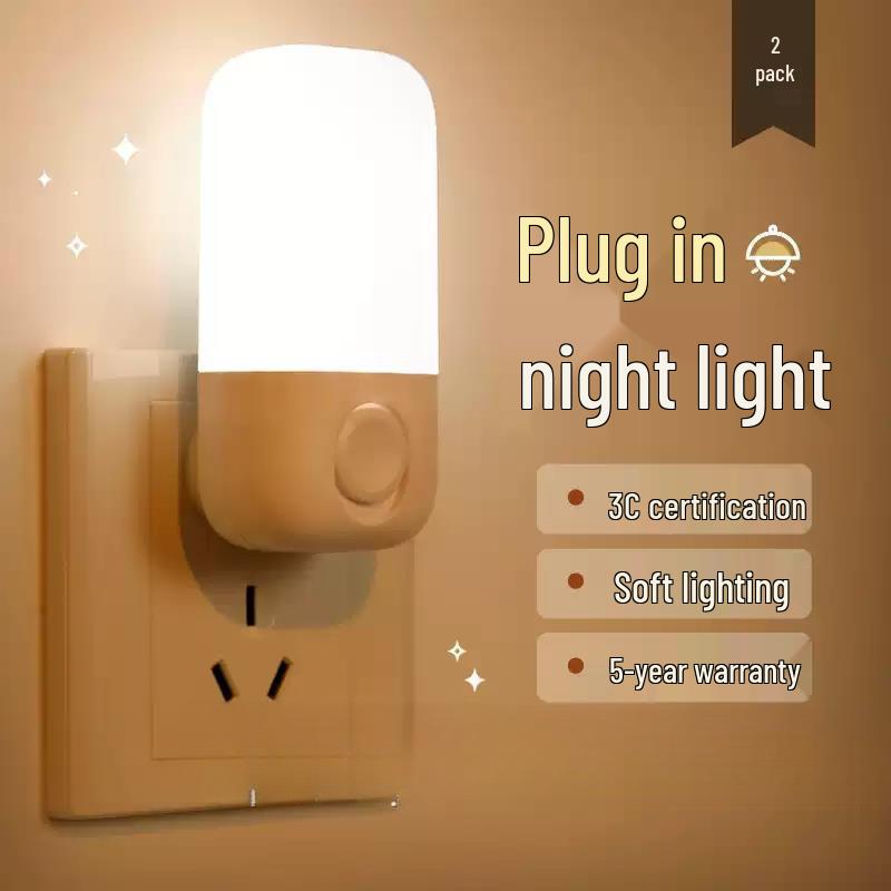 Soft Glow Baby Night Light with Remote Control – Eye-Friendly Plug-In for Bedroom and Nursery