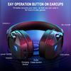2.4G Wireless Gaming Headset Bluetooth Headphones with Detachable Noise‑cancelling Mic 50mm Driver LED Light for PC PS4 PS5