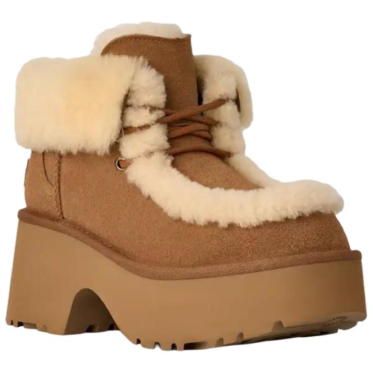 UGG Esmee Suede Warm Fashionable Comfortable Snow Boots Women boots Brown 1171532-CHE
