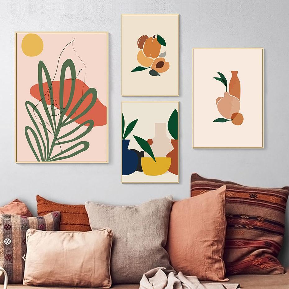 

Скандинавский абстрактный натюрморт, картина, скандинавская настенная художественная картинная галерея, плакат и принт для гостиной, дома