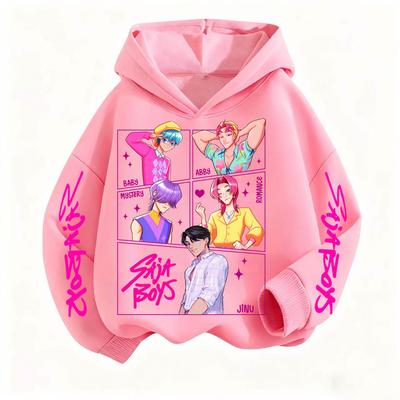 Kpop Demon Hunters Autumn Winter Kids Hoodie Casual Fashion Boys Girls Warm Sweatshirt Anime Clothes