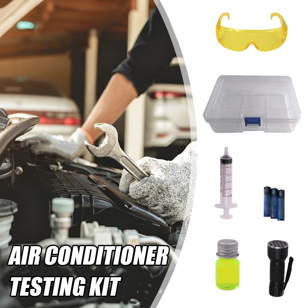 Auto UV-Farbstoff Klimaanlage Lecktest Reparatur Fluoreszierende Werkzeuge Kit Auto Klimaanlage A/C System Lecktest Detektor Kit